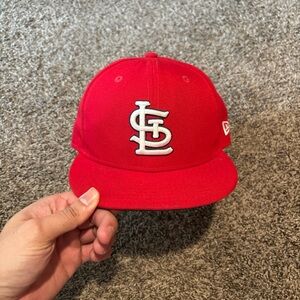 New Era St. Louis Cardinals Low Profile 59FIFTY fitted baseball cap in red.